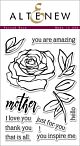 Altenew Clear Stamp set Penned Rose