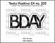 Crealies Texto Positivo Dies English BDAY (POSEN203) 