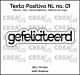 Crealies Texto Positivo gefeliciteerd - NL (H) POSNL01 64x14 mm