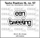 Crealies Texto Positivo Dies Een Tweeling (POSNL57)
