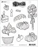 Ranger Dylusions Cling Stamp Set Bake It Yourself DYR80213 Dyan Reaveley