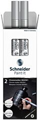 Chrome marker Schneider Paint-it 060/061 etui 2stuks 0.8 en 2 mm