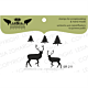 Lesia Zgharda Design Stamp Deer + Christmas trees