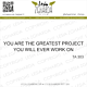 Lesia Zgharda Design Sentiment Stamp You are the greatest project you will ever work on 