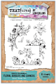 TEXT(ures) by Lou Collins Beneath the Brambles 6x8 Inch Clear Stamp Set Floral Borders and Corners (TEXCS0001)
