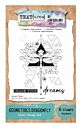 TEXT(ures) Dragonfly Dreams 4x6 Inch Clear Stamp Set Geometrics Dragonfly by Lou Collins (TEXCS0003)