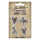 Tim Holtz Idea-Ology Metal Adornments 4/Pkg Foliage