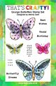 That's Crafty! Clearstamp A5 - Grunge Butterflies 104962      