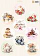 Marianne Design Knipvel A4, Circles - Teatime