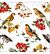Servetten 5pcs 33x33cm Autumn birds