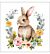 Servet Cute Easter rabbit, 5 st