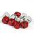 Christmas bells, 12mm, Red & White, 10pcs