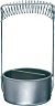 Penselen spoelbakje Ø 10,0cm, Aluminium
