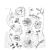 Tim Holtz Cling Stamps 7 Floral Elements