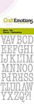 CraftEmotions Die - alfabet typewriter hoofdletters Card 5x10cm        