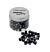 CraftEmotions Letter beads - cube black white opaque 180 pcs 7mm 