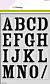 CraftEmotions stencil - alfabet vintage 2xA4 - H=56mm 