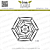 Lesia Zgharda Design photopolymer Stamp Geometric rosette 5.5x5.2