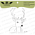  Lesia Zgharda Design photopolymer Stamp Deer FA108
