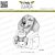 Lesia Zgharda Design Stamp Dachshund with Morning Coffee