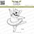 Lesia Zgharda Design Stamp French Bulldog Ballerina