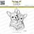 Lesia Zgharda Design Stamp Chihuahua Cuddle 