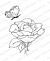 Impression Obsession Cling mounting stamp Rose & Butterfly