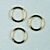 Split ring gehard goud 6MM