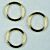 Split ring gehard goud 8MM