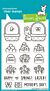 Lawn Fawn 4x6 clear stamp set spring basket
