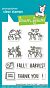 Lawn Fawn 3x4 clear stamp set spring basket add-on: fall
