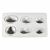 Silicone gietmal steen 145x26x35cm 6 vormen box 1st.