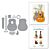 Spellbinders Bibi's Musical Notes Etched Dies Majestic Guitar (S6-254)