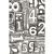 Sizzix 3-D Texture Fades Embossing Folder - Numbered 665753 Tim Holtz 