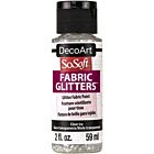 DecoArt SoSoft Fabric Glitters 59ml Textielverf Clear Ice
