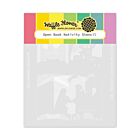Waffle Flower Open Book Nativity Stencil