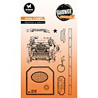 SL Clear Stamp Typewriter & Labels Grunge Collection nr.826