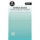 SL Acrylic stamping block for clear and cling stamps with grid Essentials nr. 09 80x100x8mm