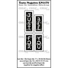 Crealies Texto Negativo JUST BEE/FOR YOU (V) - (ENG) EN117V max. 16 x 39 mm
