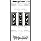Crealies Texto Negativo VOOR MAMA PAPA (V) - (NL) NL114V max. 16 x 39 mm