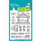 Lawn Fawn 2x3 clear stamp set backyard bird feeder add-on