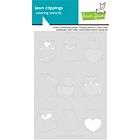 Lawn Fawn critter conversation hearts coloring stencils