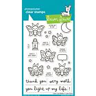 Lawn Fawn 4x6 clear stamp set i like cute moths