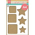 Marianne Design Mask Stencil - A4 Vierkanten & sterren PS8114 21x30cm