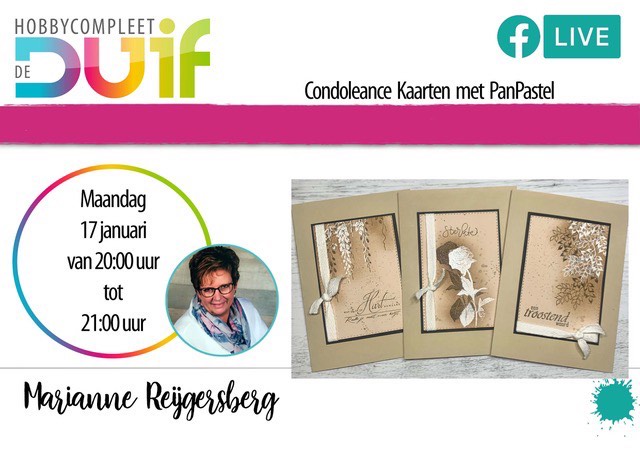 FBLive Marianne Reijgersberg Condoleance kaarten met PanPastel